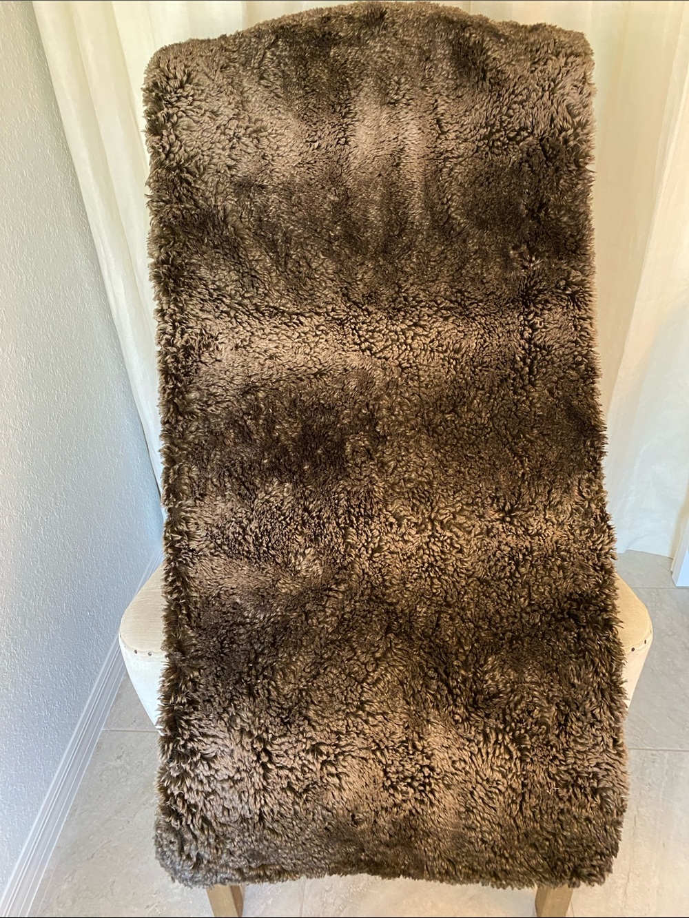 Restoration Hardware Faux Fur Throw Blanket - Picture 2 of 9
